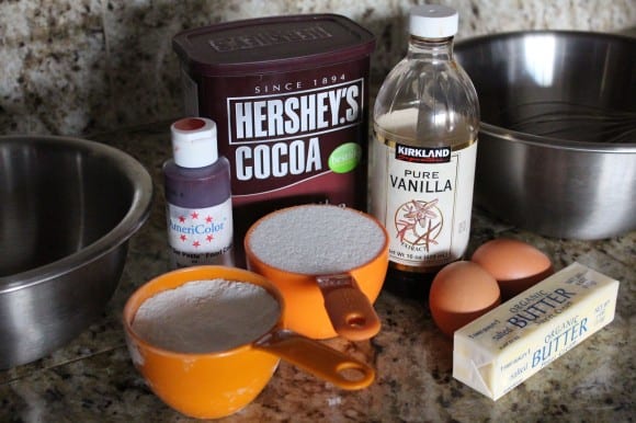 red velvet brownie ingredients