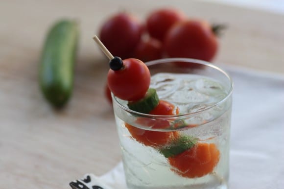 Tomato water Bloody Mary cocktail recipe for the holidays!