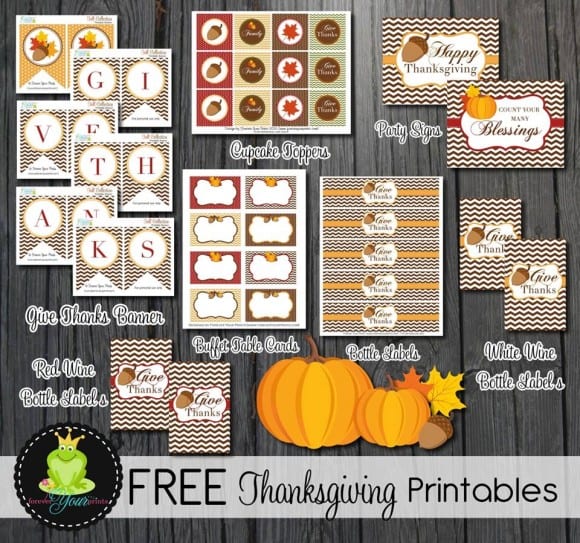 Free printables Thanksgiving collection