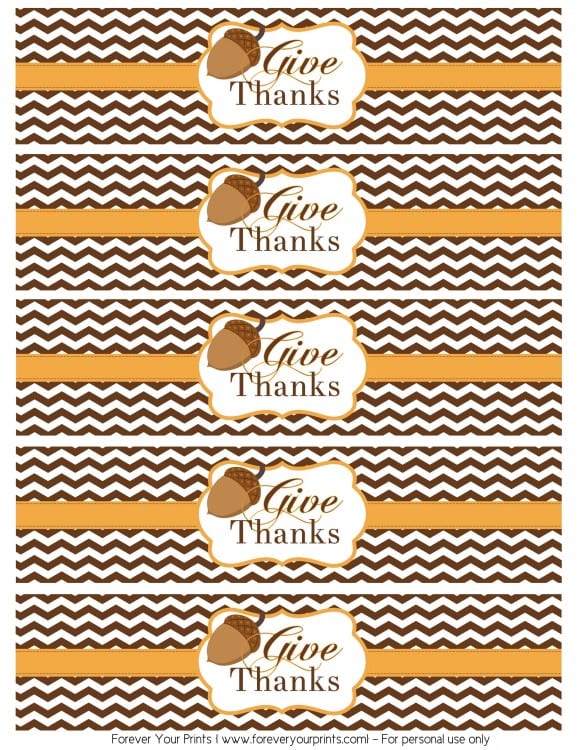 Free printables Thanksgiving Bottle Labels