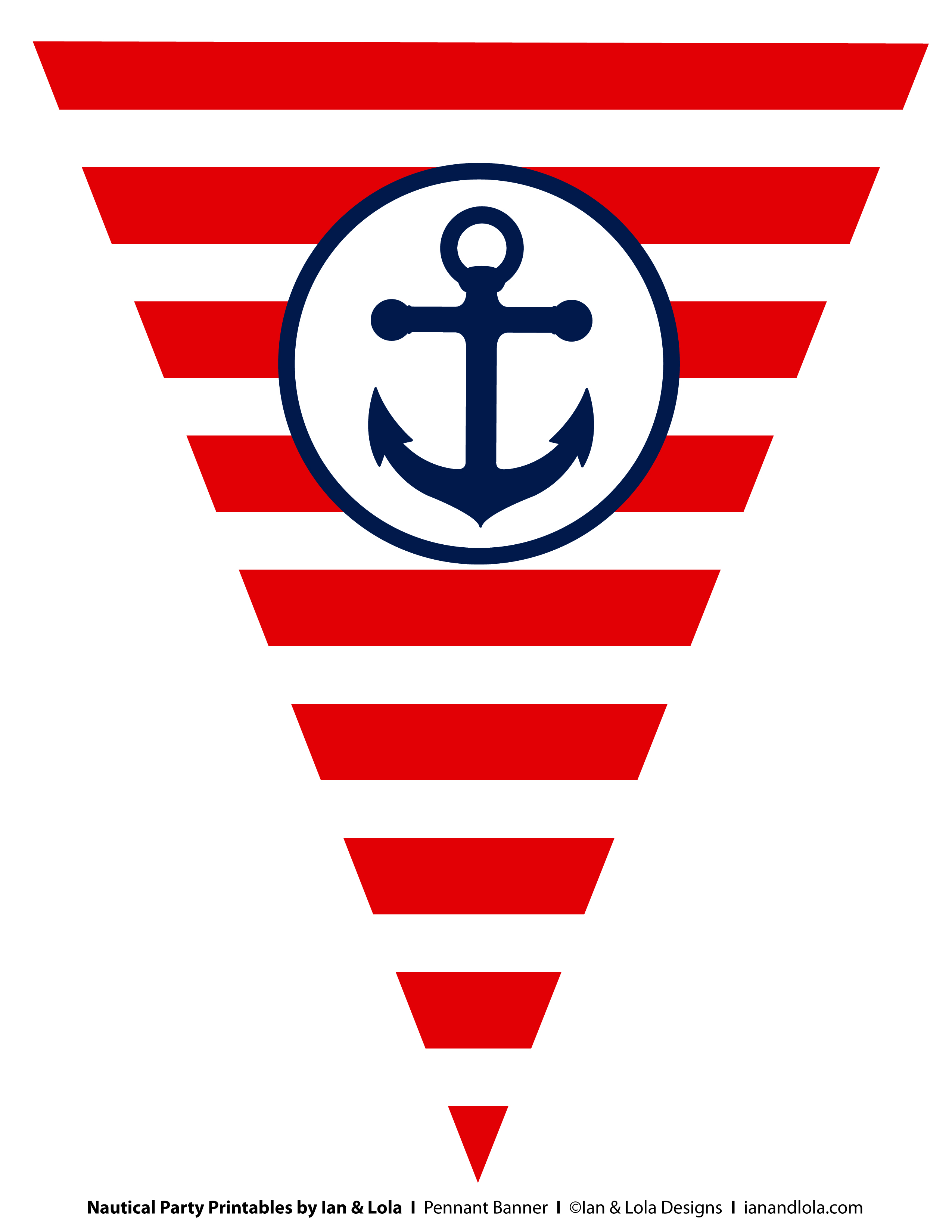 Free Nautical Party Printables from Ian & Lola Designs  Catch My In Nautical Banner Template