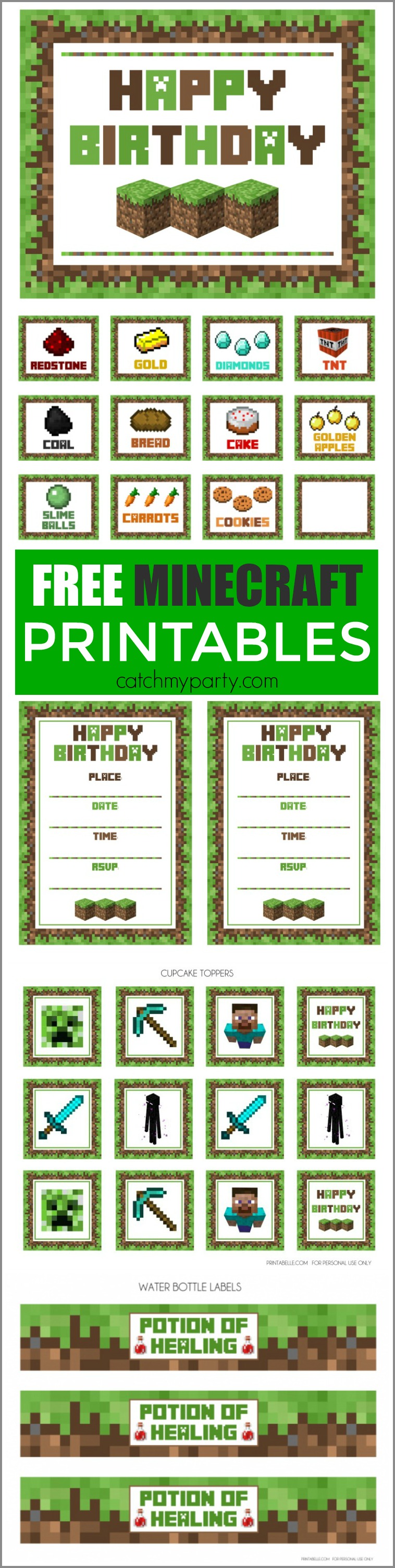 Minecraft Birthday Invitations Free Template Klauuuudia