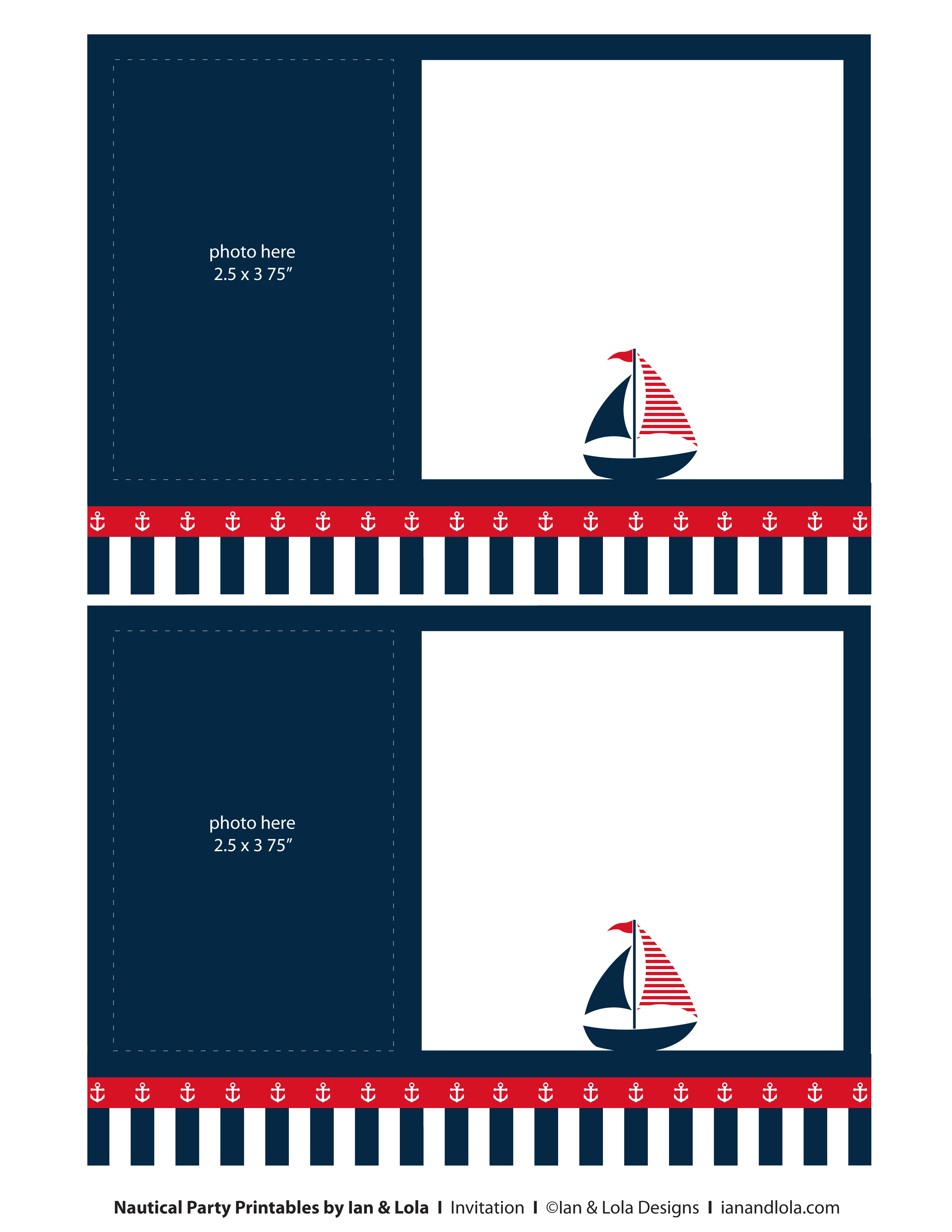 Free Nautical Party Printables from Ian & Lola Designs  Catch My In Nautical Banner Template