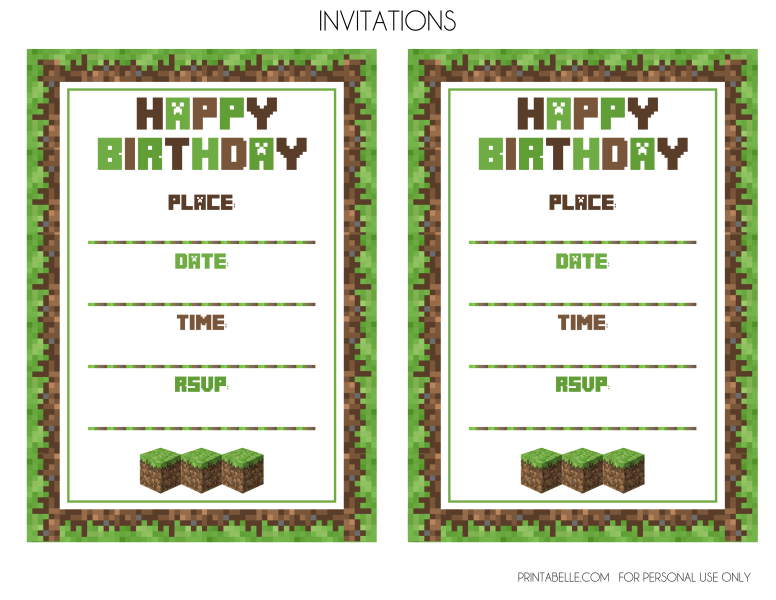 Download These Awesome FREE Minecraft Party Printables ...