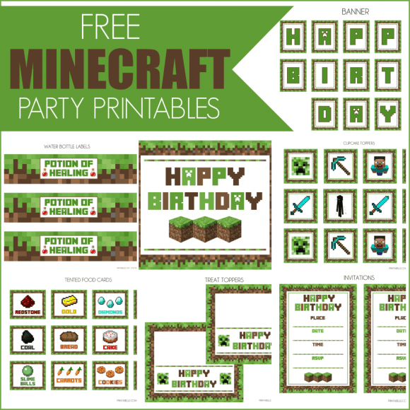 FREE Minecraft Printables