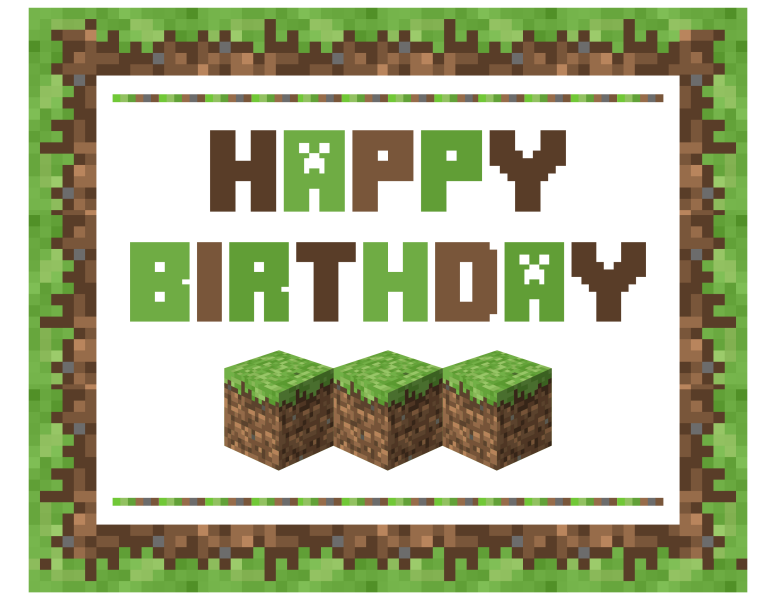 Minecraft Birthday Party Free Printables