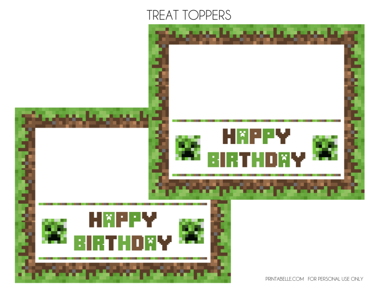 Download These Awesome Free Minecraft Party Printables Catch My Party