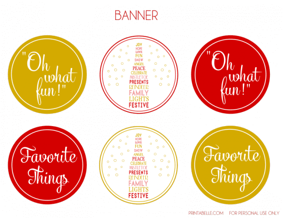 Free Oh What Fun and Favorite Things Party Printables