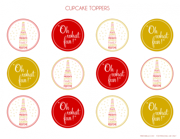 Free Oh What Fun and Favorite Things Party Printables