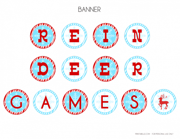 Free Reindeer Games Party Printables