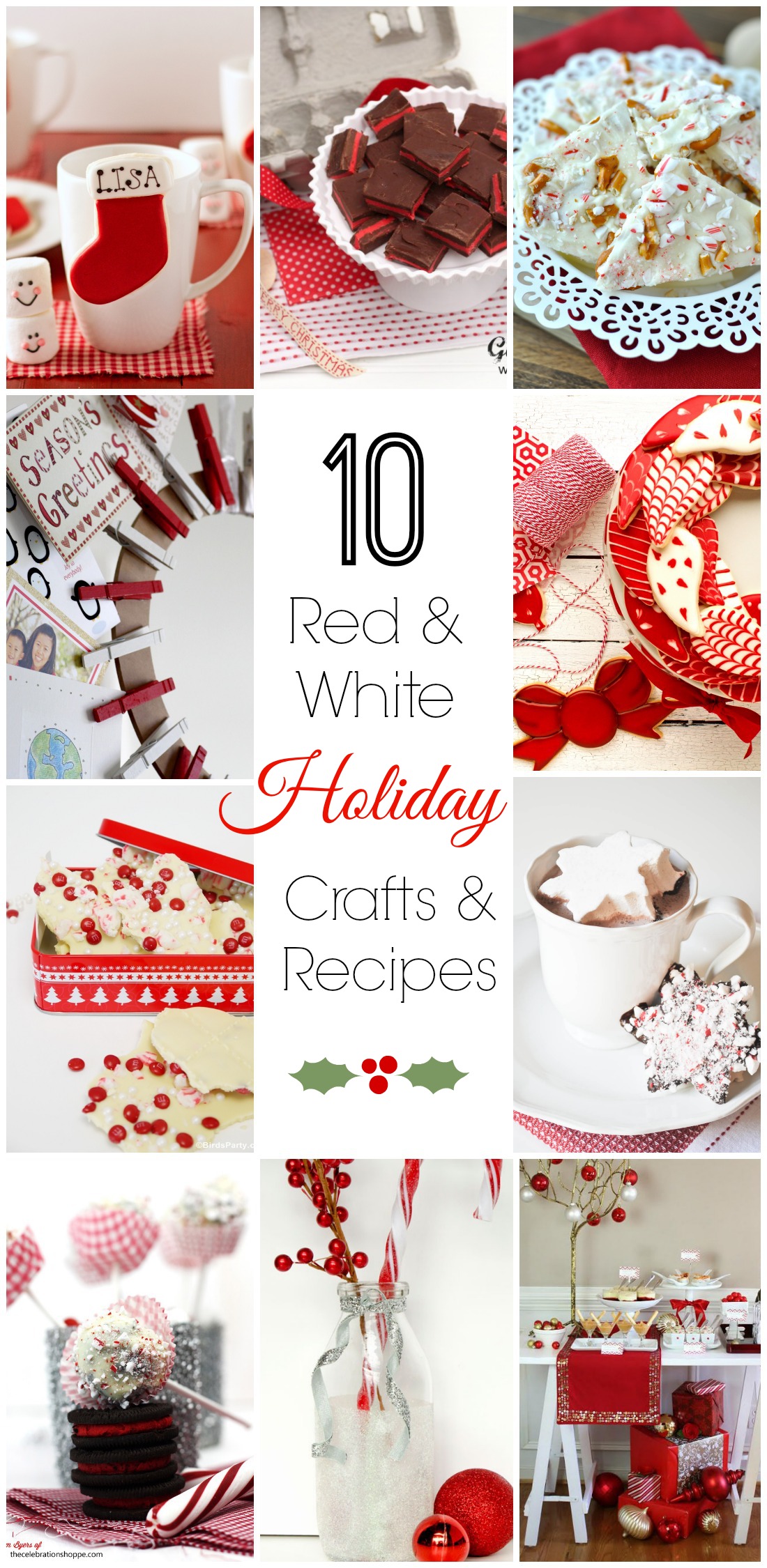 10 Red and White Holiday Crafts & Recipes | Catch My Party