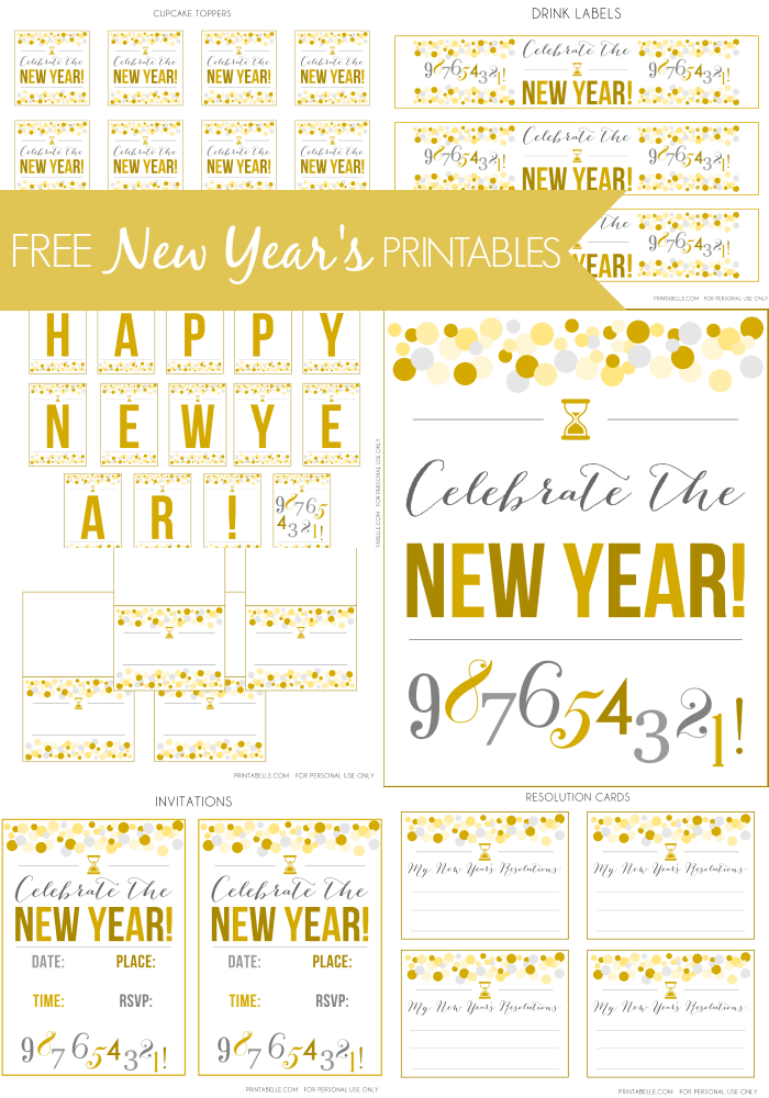 Free New Year #39 s Party Printables Catch My Party