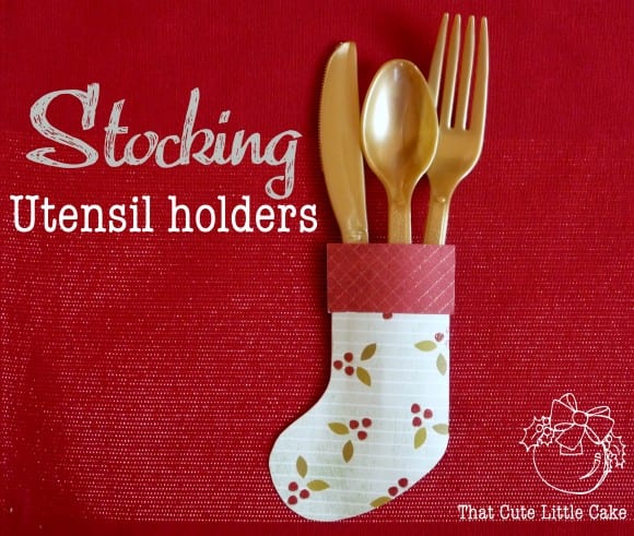 Christmas stocking cutlery holder craft
