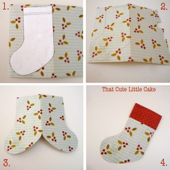 Christmas stocking cutlery holder craft