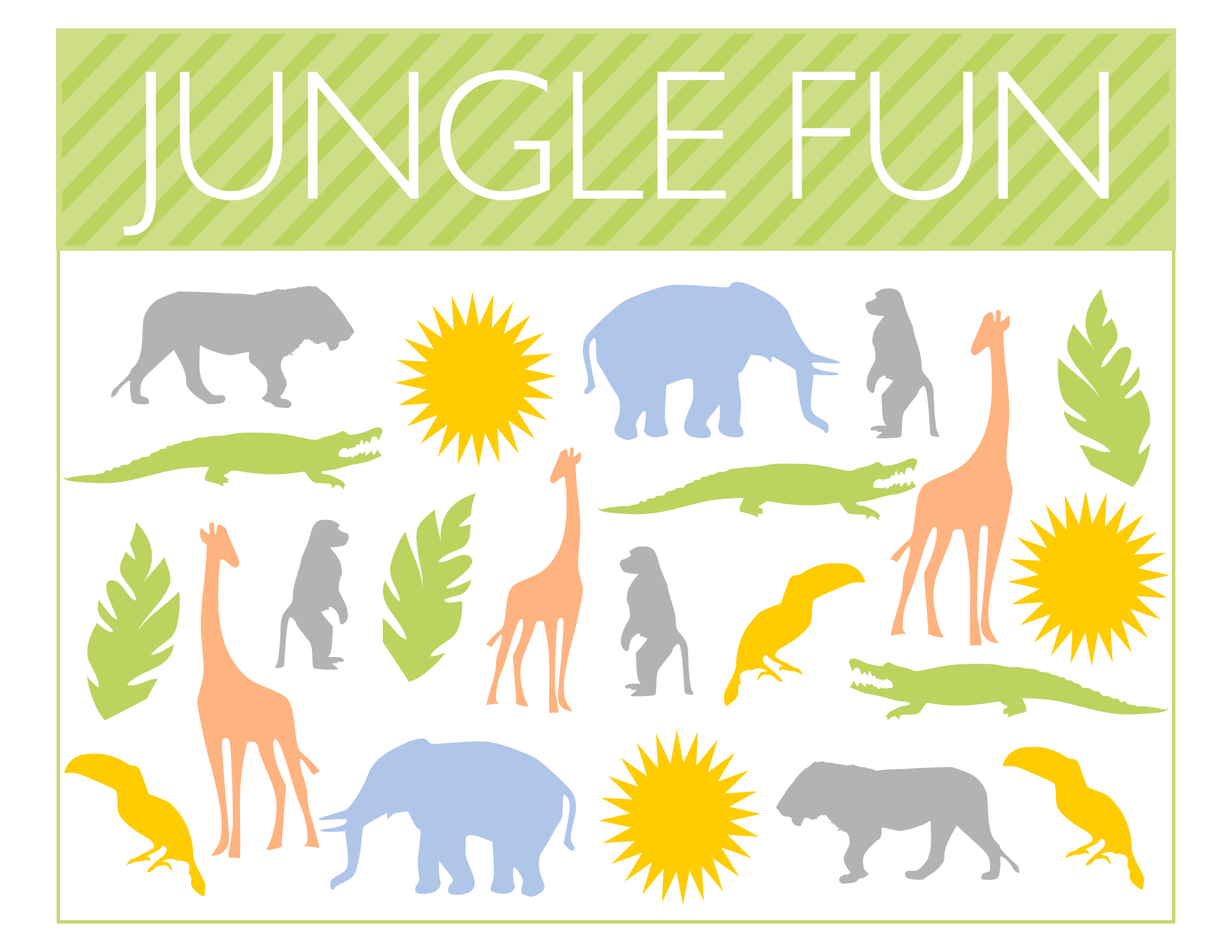 Free Jungle Theme Printables