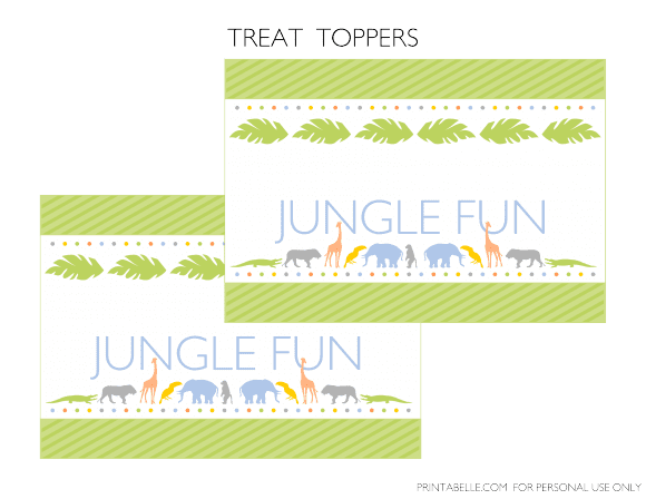 Free Jungle Party Printables - Treat Toppers