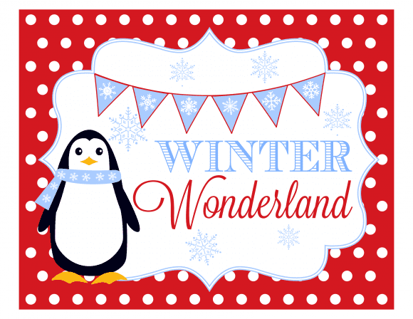 Free Winter Wonderland Party Printables | CatchMyParty.com