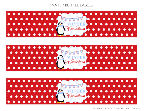 Free Winter Wonderland Party Printables | CatchMyParty.com