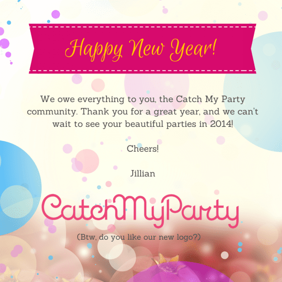 Catch My Party Happy New Year Card