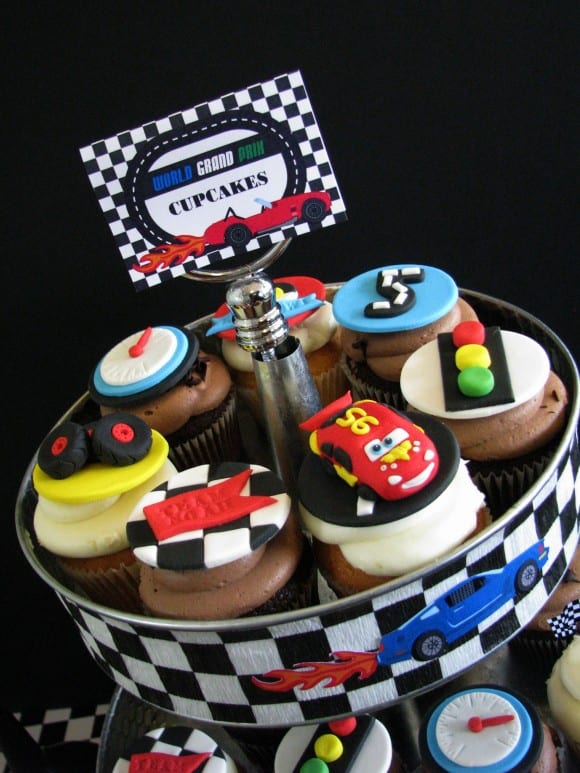 Disney Cars themed cupcakes