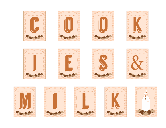 Free Milk and Cookies Party Printables