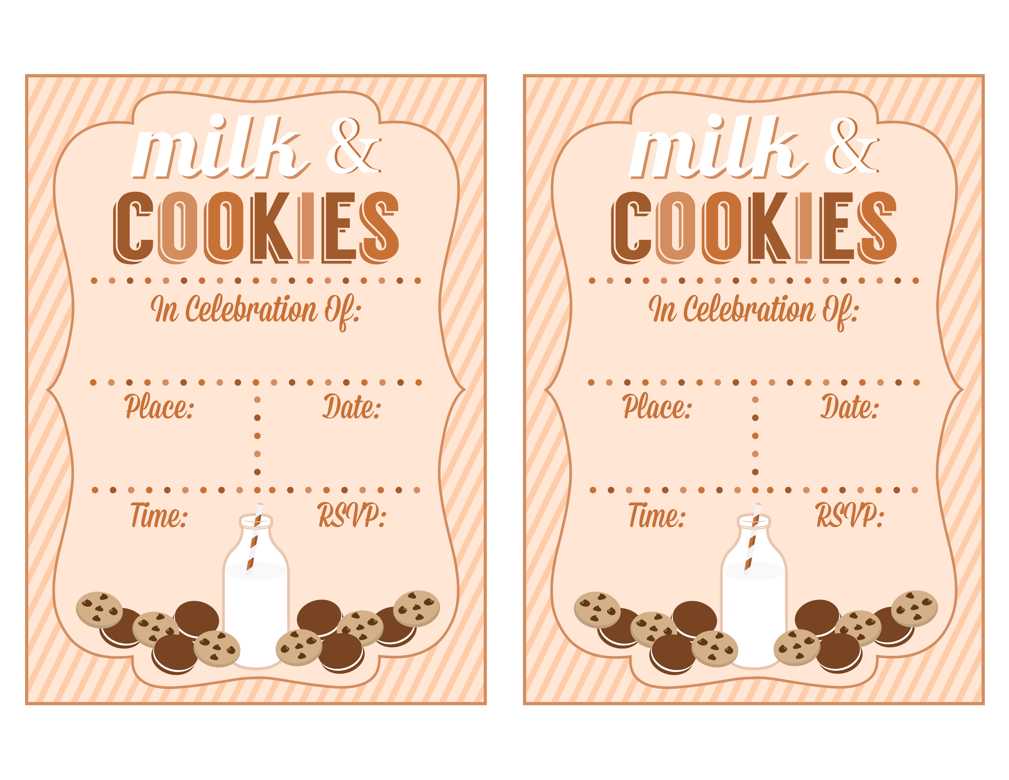 Free Cookies And Milk Party Printables Catch My Party