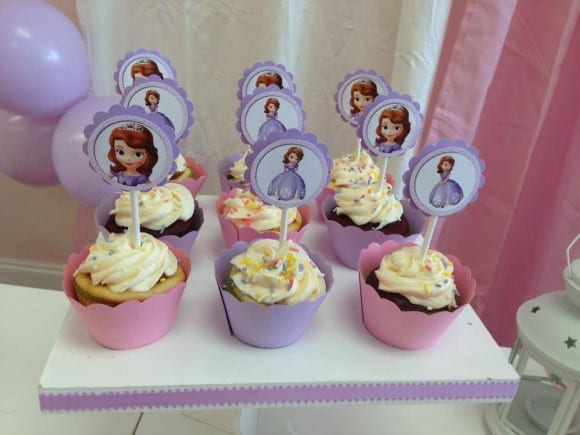 Sofia the First cupcakes