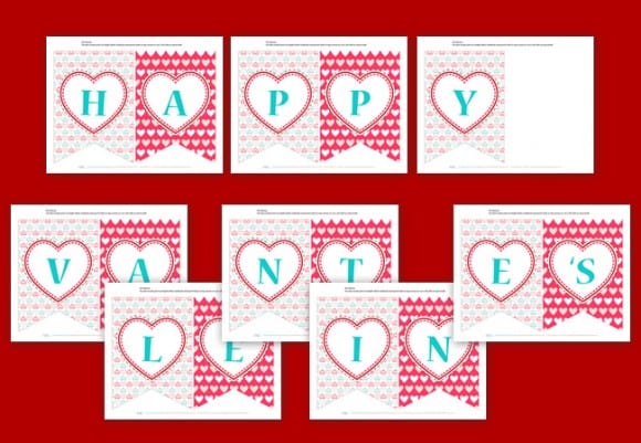 Free Valentine's Day party printables - banner