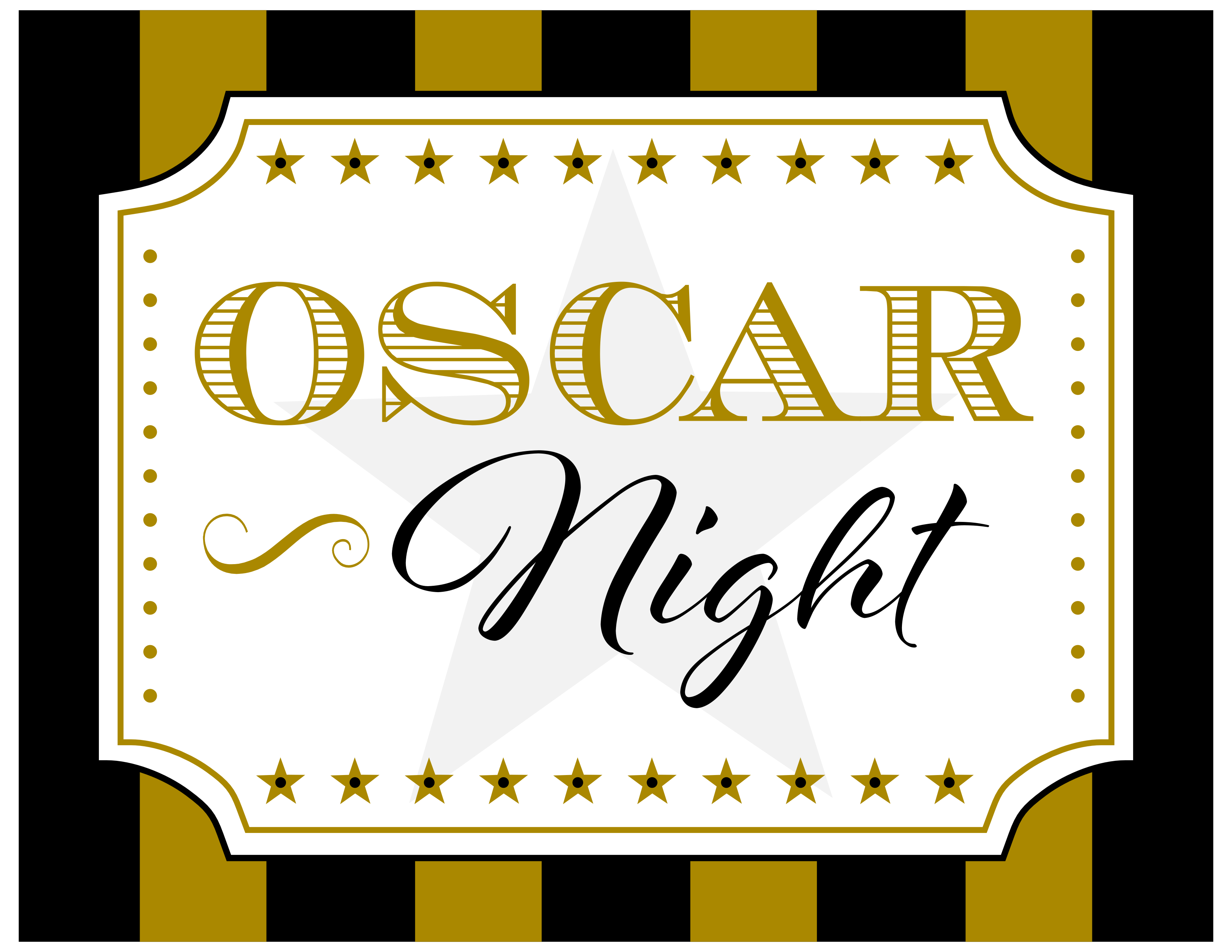Free Oscar Night Party Printables Catch My Party