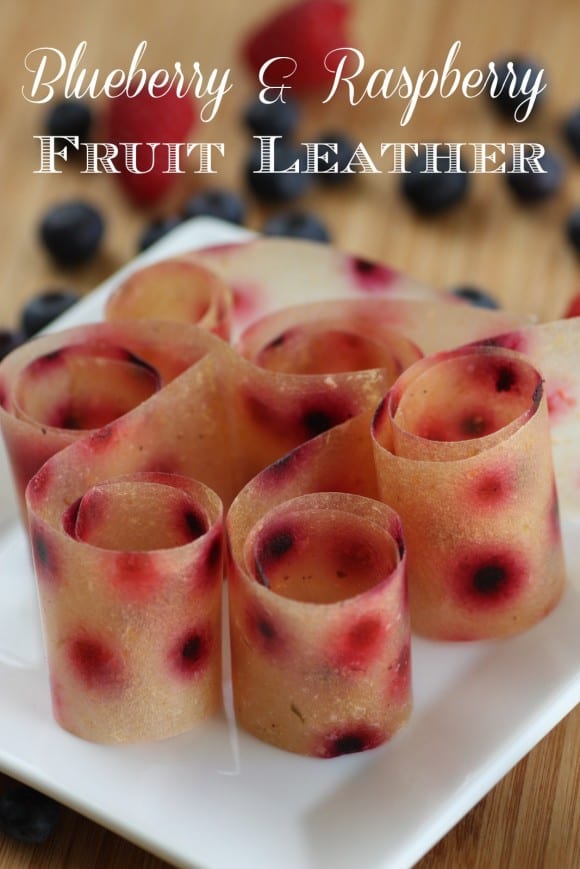 Blueberry and raspberry fruit leather recipe