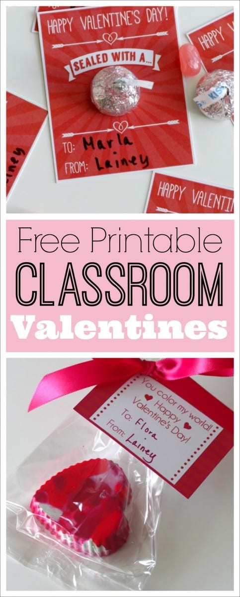Free printable classroom Valentines | CatchMyParty.com