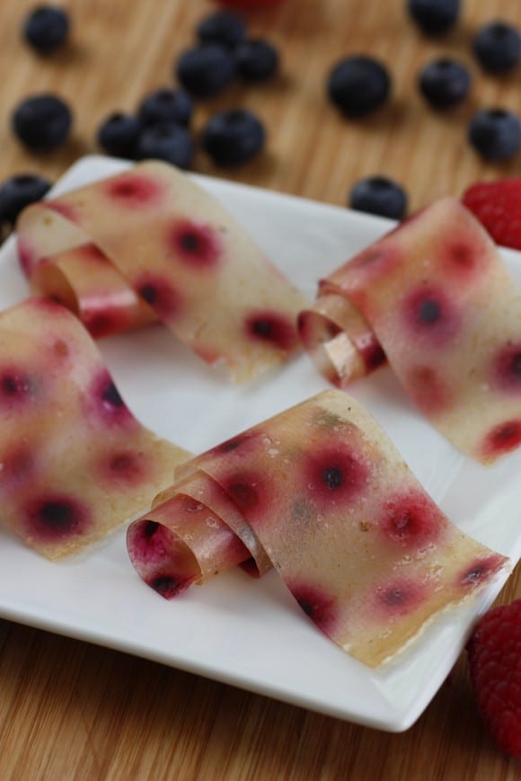 Blueberry raspberry fruit leather recipe | CatchMyParty.com