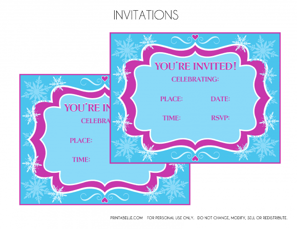 Download theses Free Frozen Printables - Frozen Party Invitations | CatchMyParty.com