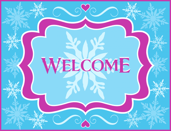 Download theses Free Frozen Printables - Welcome Sign