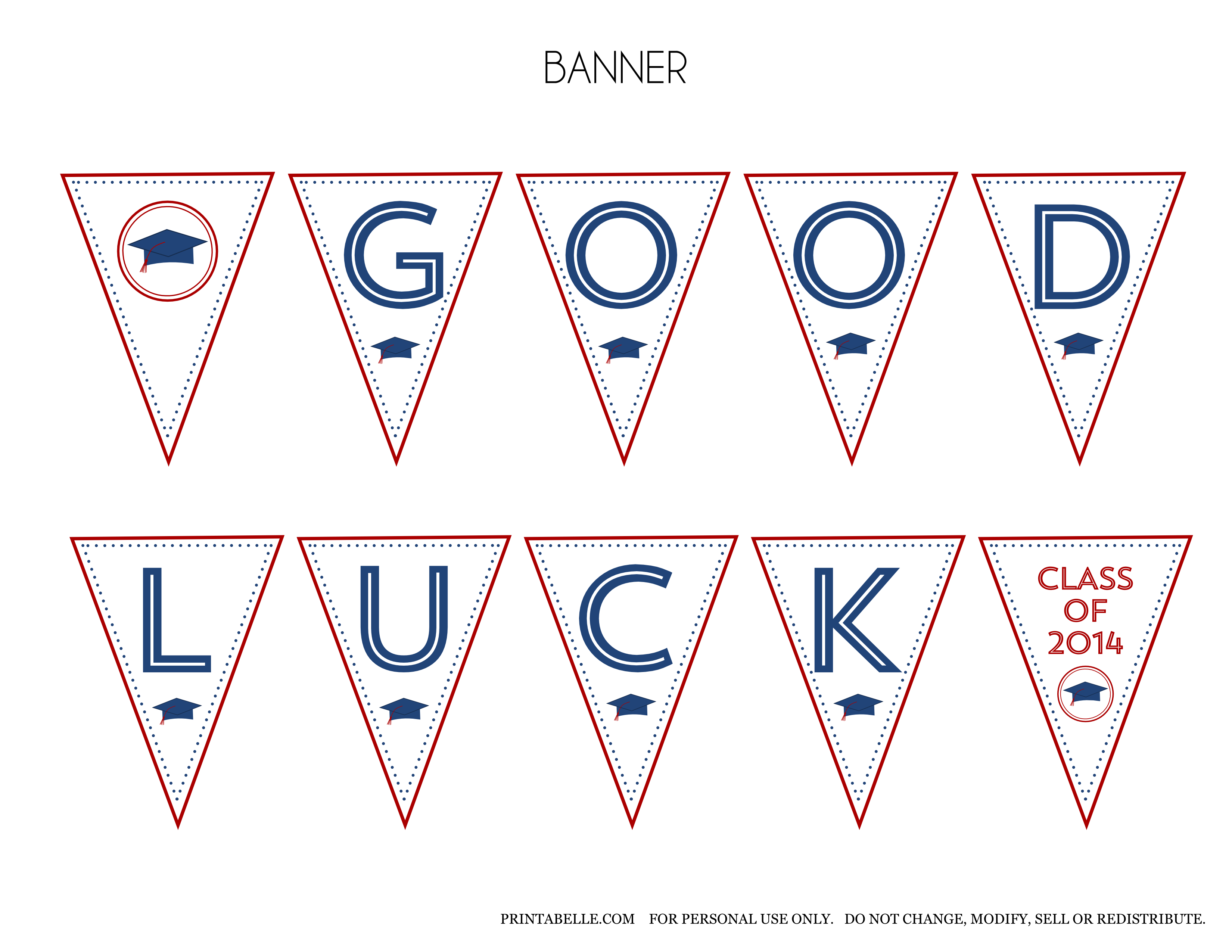 Good Luck Banner Template