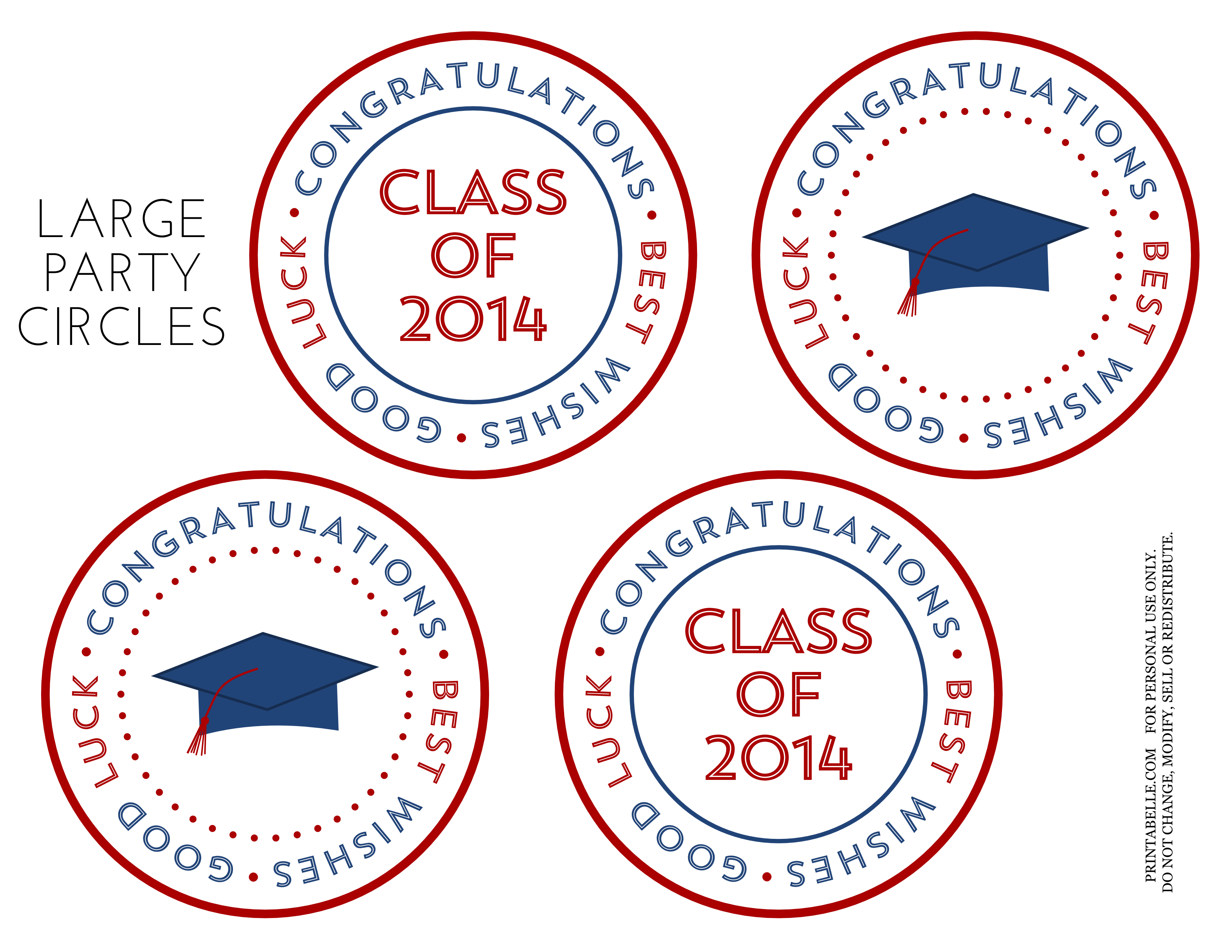 Free 2014 Graduation Party Printables from Printabelle Catch My Party