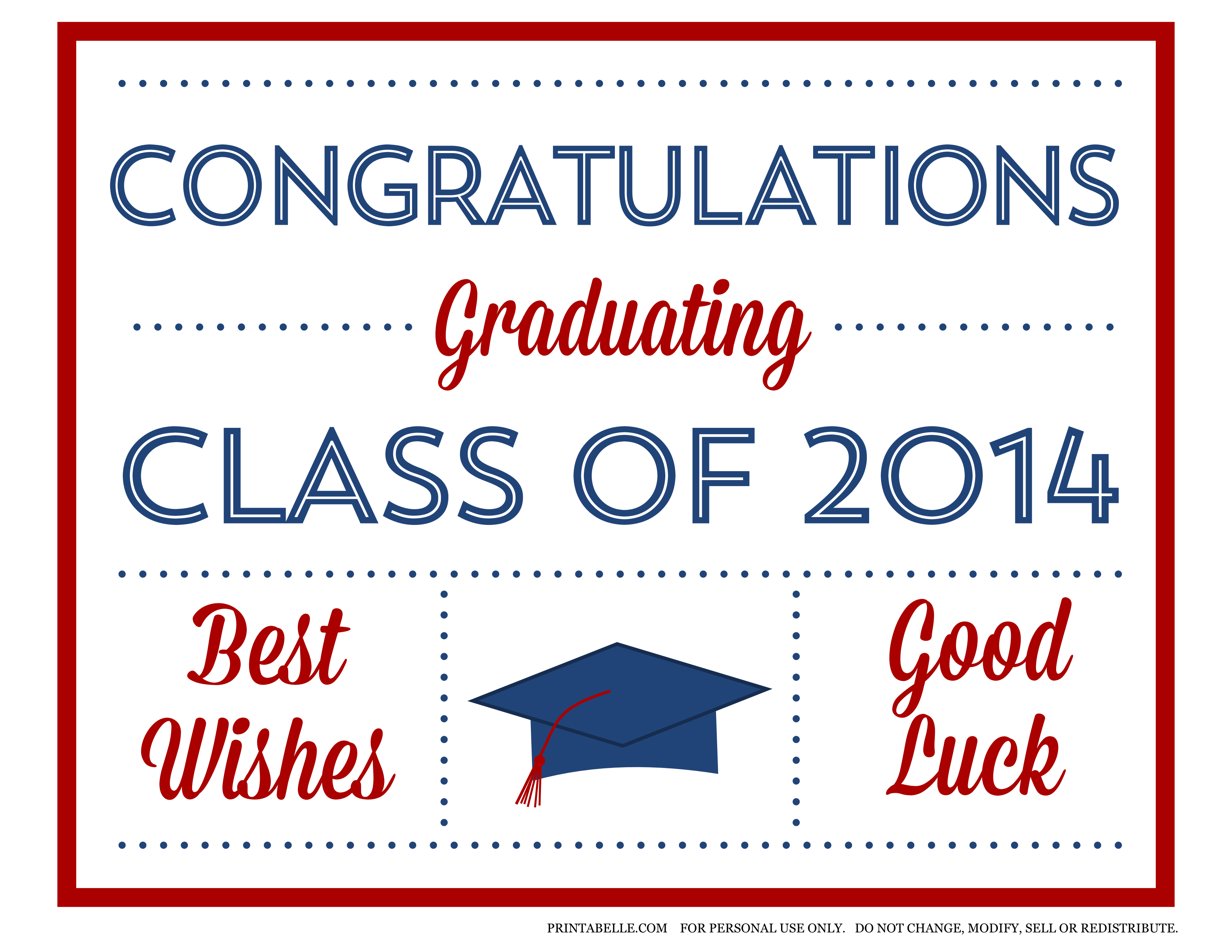 Free 2014 Graduation Party Printables from Printabelle Catch My Party