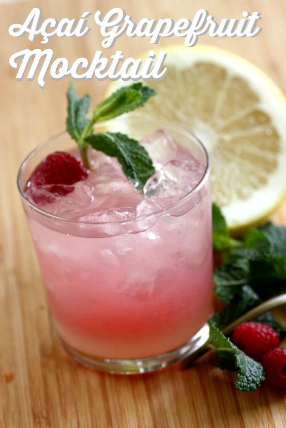 Açaí grapefruit raspberry mocktail recipe | CatchMyParty.com