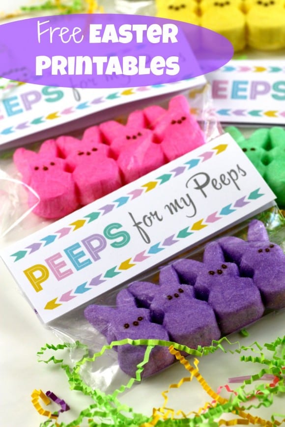 Free "Peeps for my peeps" Easter printables | CatchMyParty.com