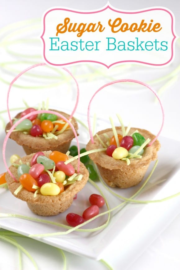 Sugar cookie Easter basket DIY | CatchMyParty.com