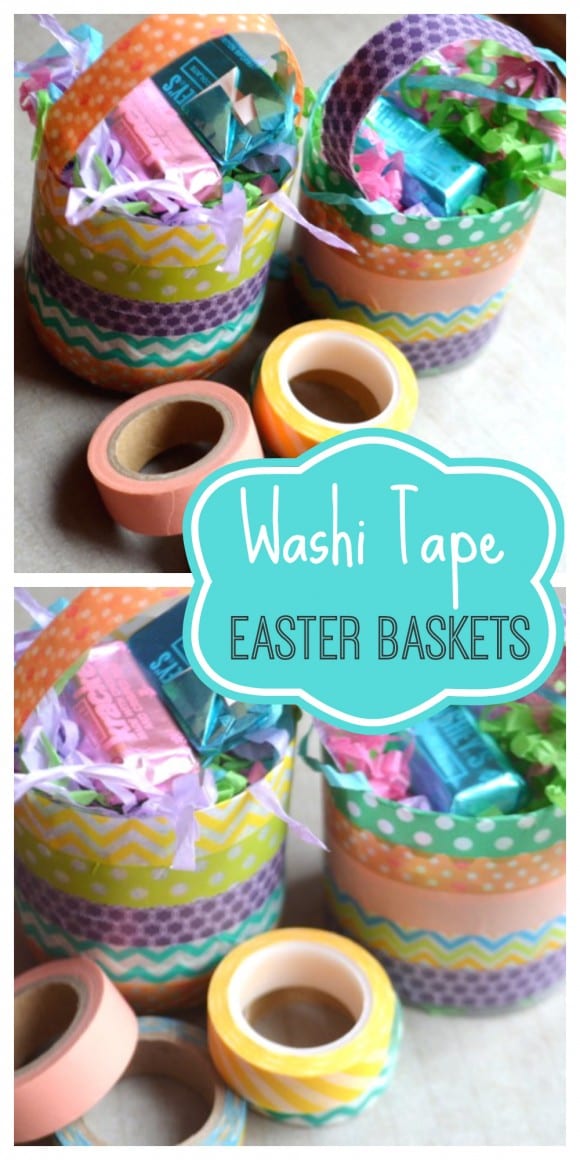 Washi Tape Easter Basket DIY | CatchMyParty.com