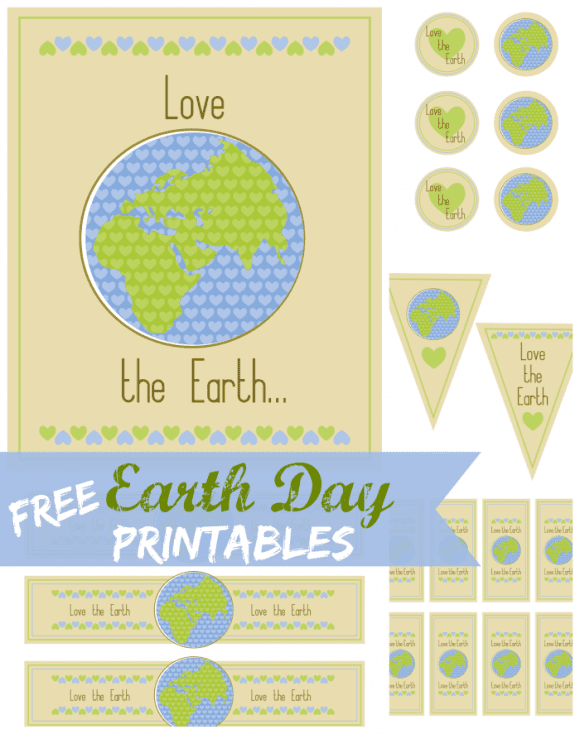 EARTH DAY PRINTABLES |CatchMyParty.com | Catch