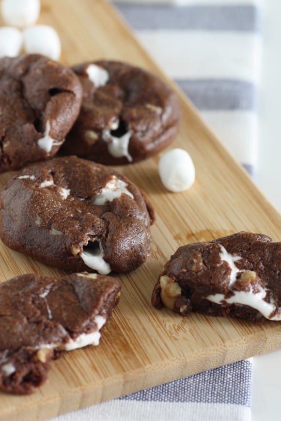 Chocolate Walnut Marshmallow Cookie Recipe | CatchMyParty.com