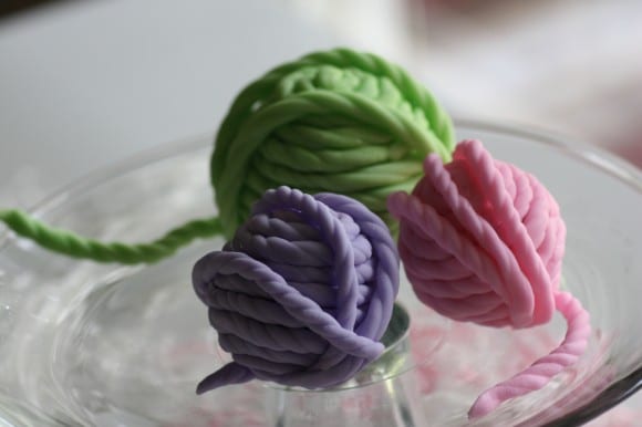 Yarn cake balls | CatchMyParty.com
