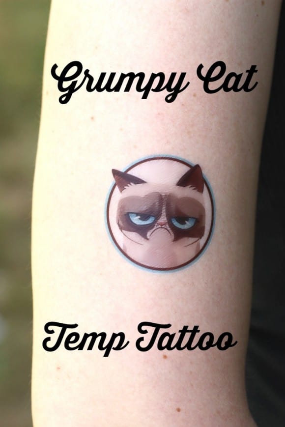 Grumpy Cat Free Temporary Tattoos | CatchMyParty.com