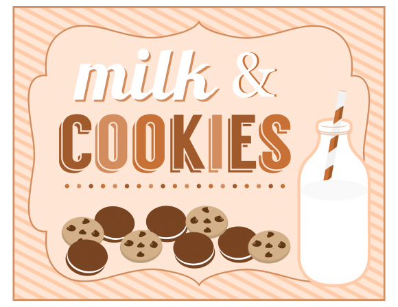 Milk & Cookies Party Free Printable | CatchMyParty.com