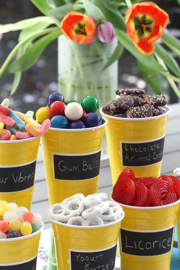 Easy summer BBQ candy table | CatchMyParty.com