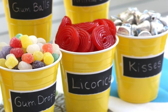 Easy summer BBQ candy table | CatchMyParty.com