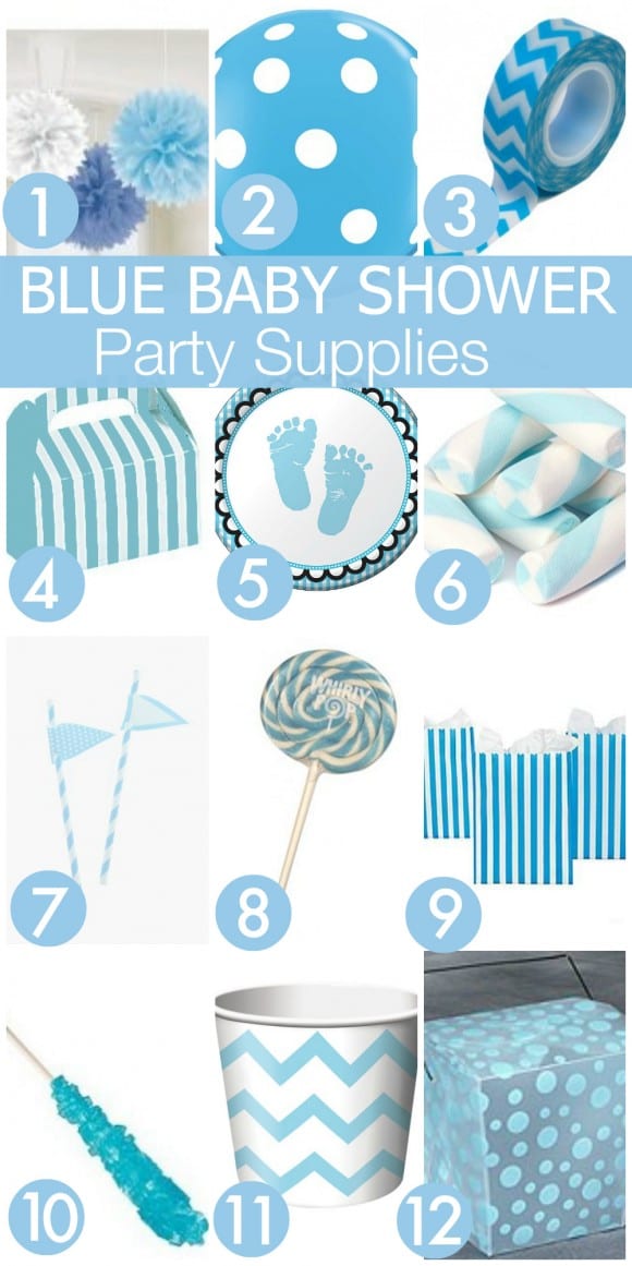Blue Boy Baby Shower Party Supplies | CatchMyParty.com