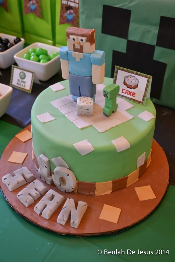 Minecraft Steve Round Cake 